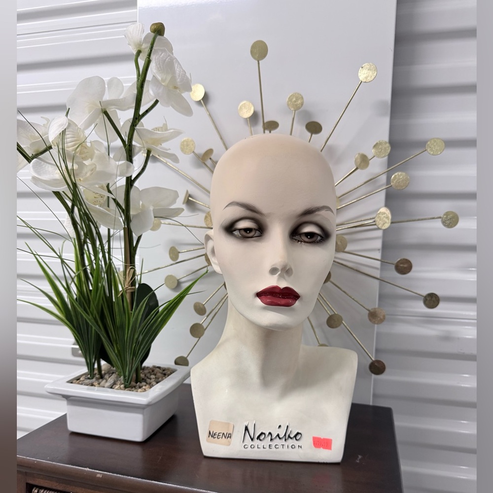 Neena Noriko Collection Mannequin Head with Gold Accents